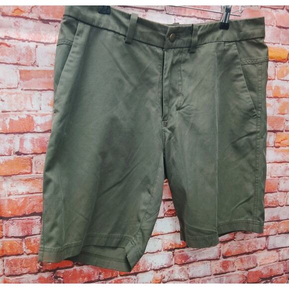 Lululemon Shorts Mens Green Mid Rise Slim Stretch Athletic Fit Performance - Picture 7 of 10